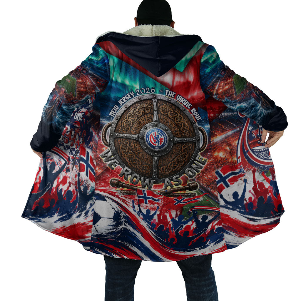 Norway Football Viking Row Cloak Viking Shield Aurora Borealis Dynamic Art