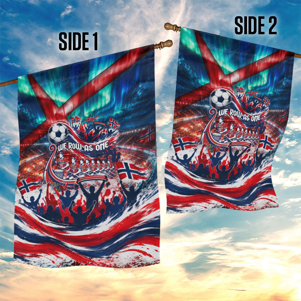Norway Football Viking Row Garden Flag Viking Shield Aurora Borealis Dynamic Art