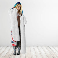 Norway Football Viking Row Hooded Blanket Viking Shield Aurora Borealis Dynamic Art