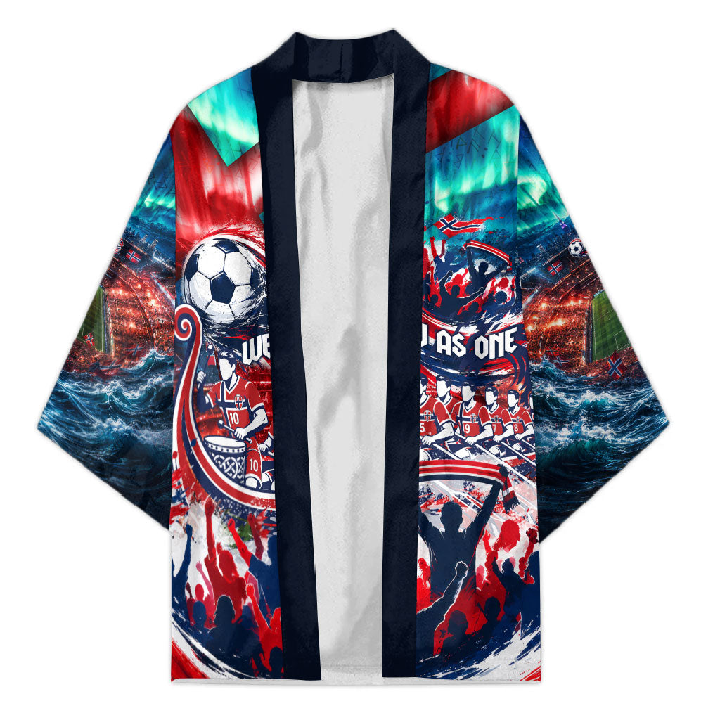 Norway Football Viking Row Kimono Viking Shield Aurora Borealis Dynamic Art