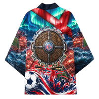 Norway Football Viking Row Kimono Viking Shield Aurora Borealis Dynamic Art