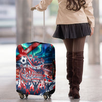 Norway Football Viking Row Luggage Cover Viking Shield Aurora Borealis Dynamic Art