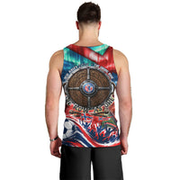 Norway Football Viking Row Men Tank Top Viking Shield Aurora Borealis Dynamic Art
