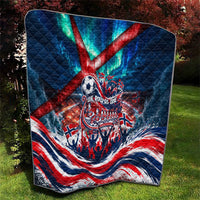 Norway Football Viking Row Quilt Viking Shield Aurora Borealis Dynamic Art