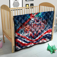 Norway Football Viking Row Quilt Viking Shield Aurora Borealis Dynamic Art