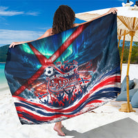 Norway Football Viking Row Sarong Viking Shield Aurora Borealis Dynamic Art