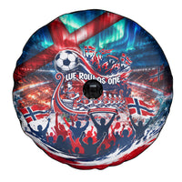 Norway Football Viking Row Spare Tire Cover Viking Shield Aurora Borealis Dynamic Art