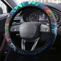 Norway Football Viking Row Steering Wheel Cover Viking Shield Aurora Borealis Dynamic Art