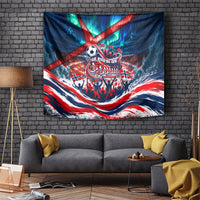 Norway Football Viking Row Tapestry Viking Shield Aurora Borealis Dynamic Art