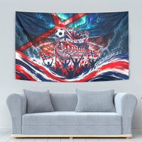 Norway Football Viking Row Tapestry Viking Shield Aurora Borealis Dynamic Art