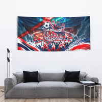 Norway Football Viking Row Tapestry Viking Shield Aurora Borealis Dynamic Art