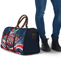 Norway Football Viking Row Travel Bag Viking Shield Aurora Borealis Dynamic Art