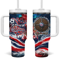 Norway Football Viking Row Tumbler With Handle Viking Shield Aurora Borealis Dynamic Art