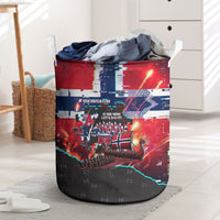 Norway Football Viking Row Laundry Basket Flag Nordic Footballer - If We Win Lets Do It