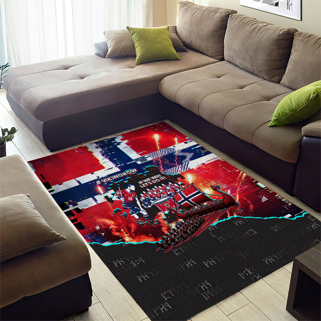 Norway Football Viking Row Area Rug Flag Nordic Footballer - If We Win Lets Do It