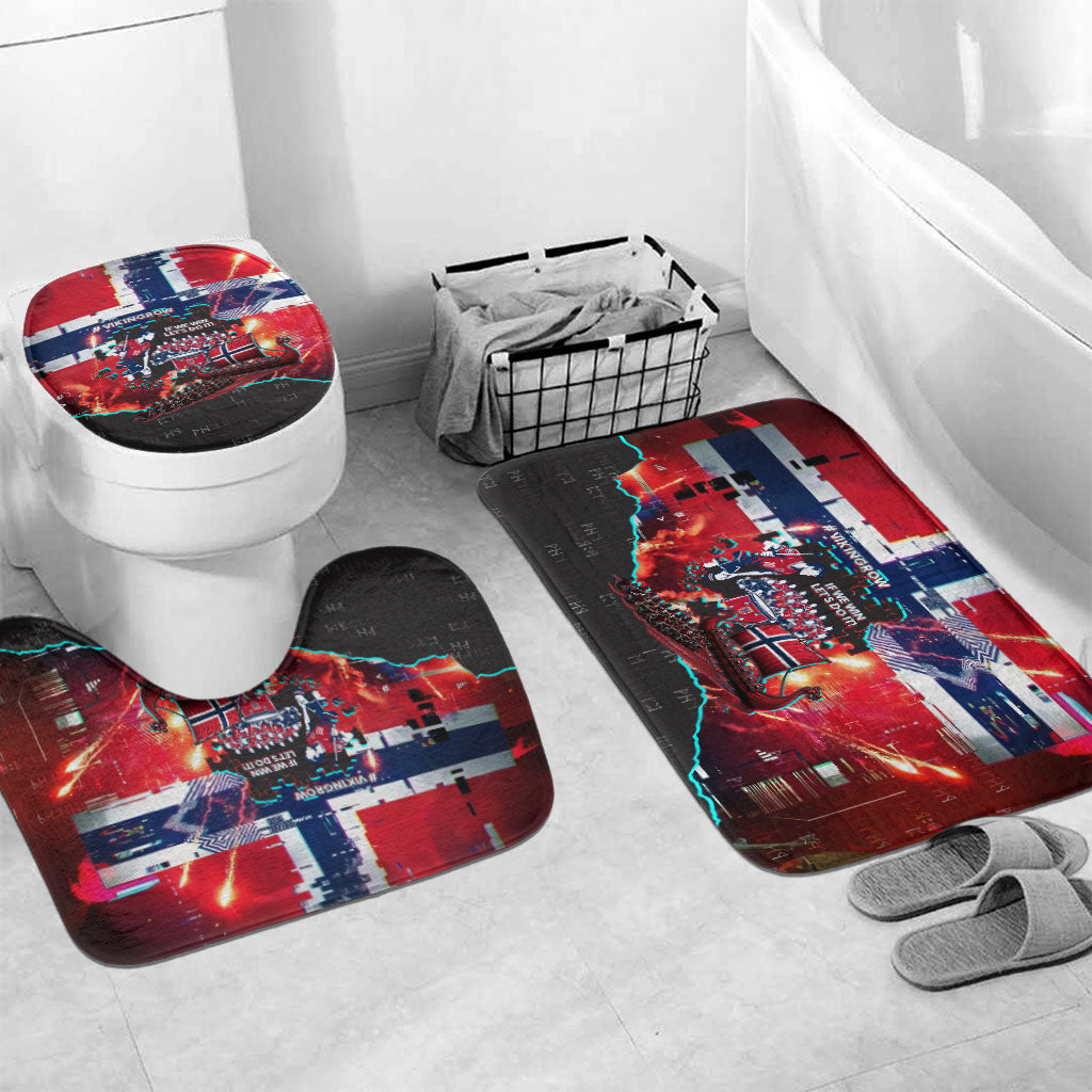Norway Football Viking Row Bathroom Set Flag Nordic Footballer - If We Win Lets Do It