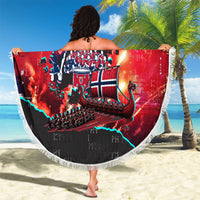 Norway Football Viking Row Beach Blanket Flag Nordic Footballer - If We Win Lets Do It