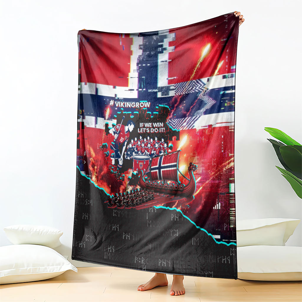 Norway Football Viking Row Blanket Flag Nordic Footballer - If We Win Lets Do It