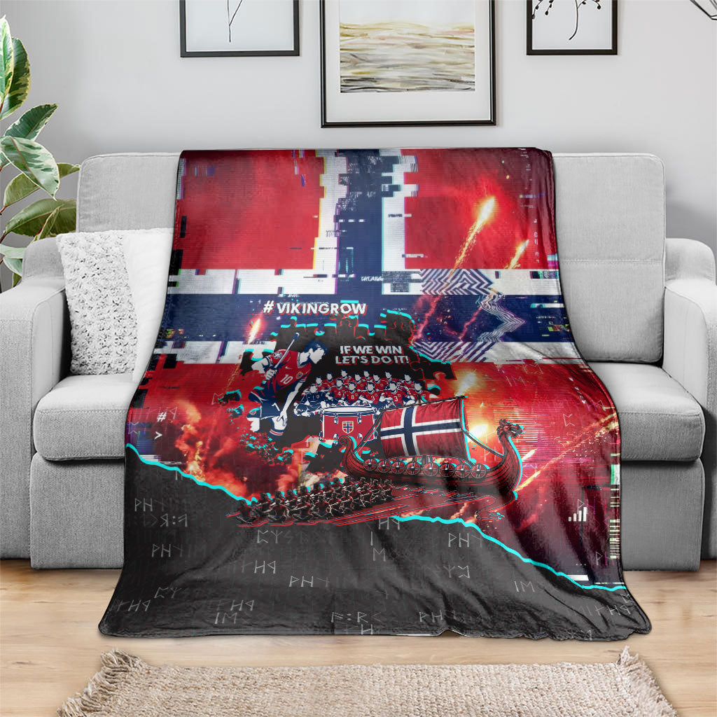 Norway Football Viking Row Blanket Flag Nordic Footballer - If We Win Lets Do It