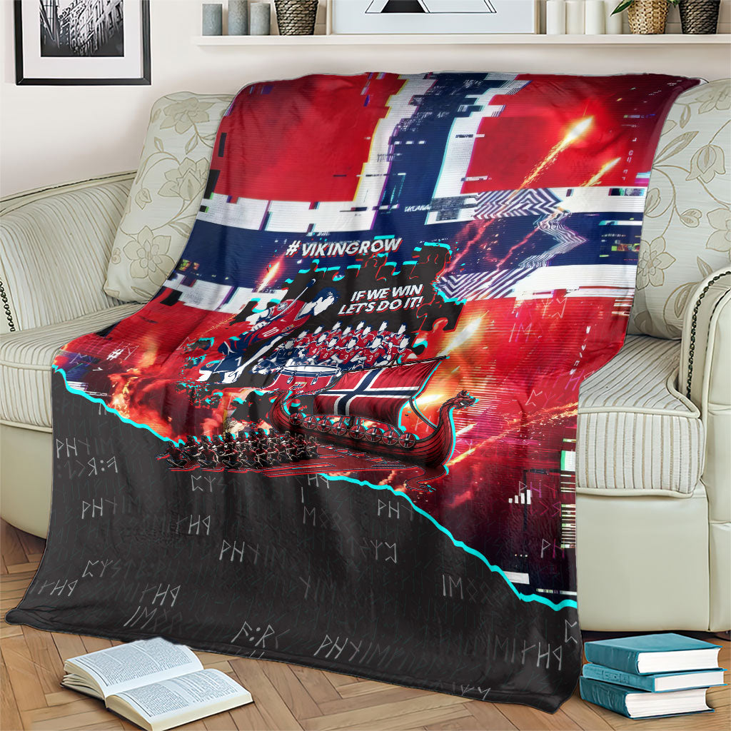 Norway Football Viking Row Blanket Flag Nordic Footballer - If We Win Lets Do It