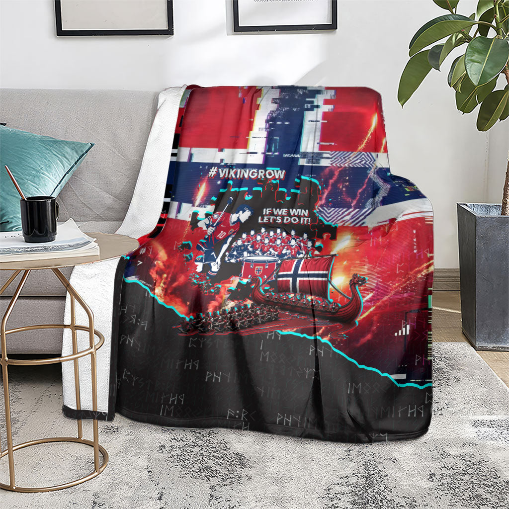 Norway Football Viking Row Blanket Flag Nordic Footballer - If We Win Lets Do It