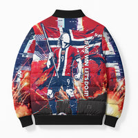 Norway Football Viking Row Bomber Puffer Jacket Flag Nordic Footballer - If We Win Lets Do It