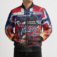 Norway Football Viking Row Bomber Puffer Jacket Flag Nordic Footballer - If We Win Lets Do It