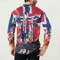 Norway Football Viking Row Button Sweatshirt Flag Nordic Footballer - If We Win Lets Do It