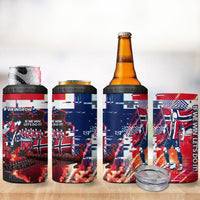 Norway Football Viking Row 4 in 1 Can Cooler Tumbler Flag Nordic Footballer - If We Win Lets Do It