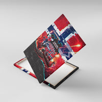 Norway Football Viking Row Canvas Wall Art Flag Nordic Footballer - If We Win Lets Do It