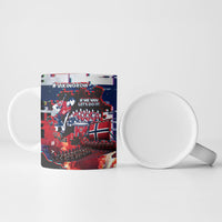 Norway Football Viking Row Ceramic Mug Flag Nordic Footballer - If We Win Lets Do It