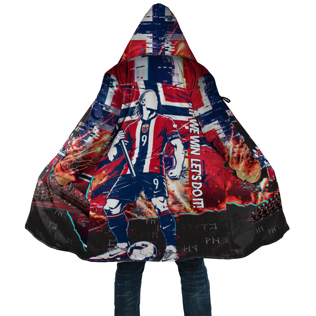 Norway Football Viking Row Cloak Flag Nordic Footballer - If We Win Lets Do It