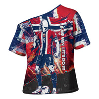 Norway Football Viking Row Cross Shoulder Shirt Flag Nordic Footballer - If We Win Lets Do It