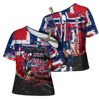 Norway Football Viking Row Cross Shoulder Shirt Flag Nordic Footballer - If We Win Lets Do It