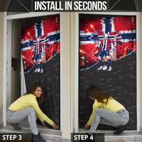 Norway Football Viking Row Door Cover Flag Nordic Footballer - If We Win Lets Do It