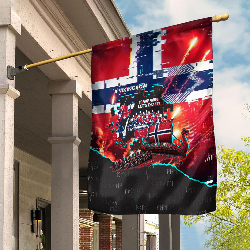 Norway Football Viking Row Garden Flag Flag Nordic Footballer - If We Win Lets Do It