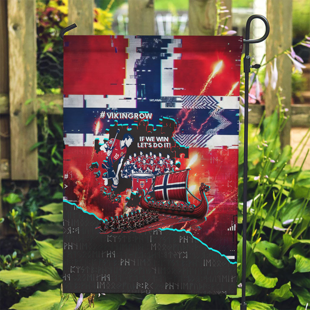 Norway Football Viking Row Garden Flag Flag Nordic Footballer - If We Win Lets Do It