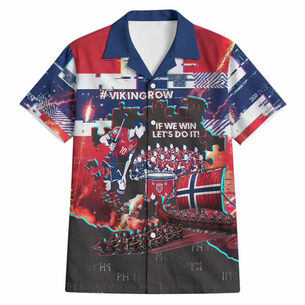 Norway Football Viking Row Hawaiian Shirt Flag Nordic Footballer - If We Win Lets Do It