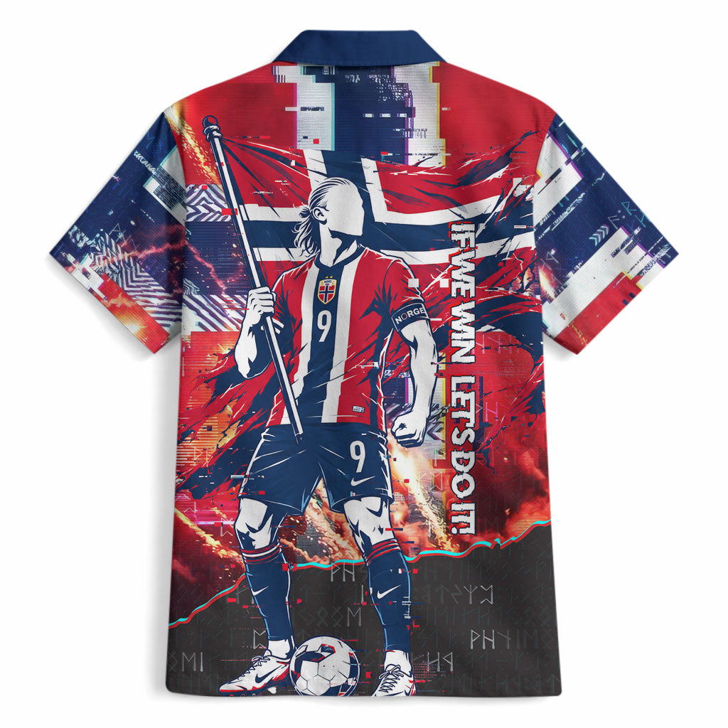 Norway Football Viking Row Hawaiian Shirt Flag Nordic Footballer - If We Win Lets Do It