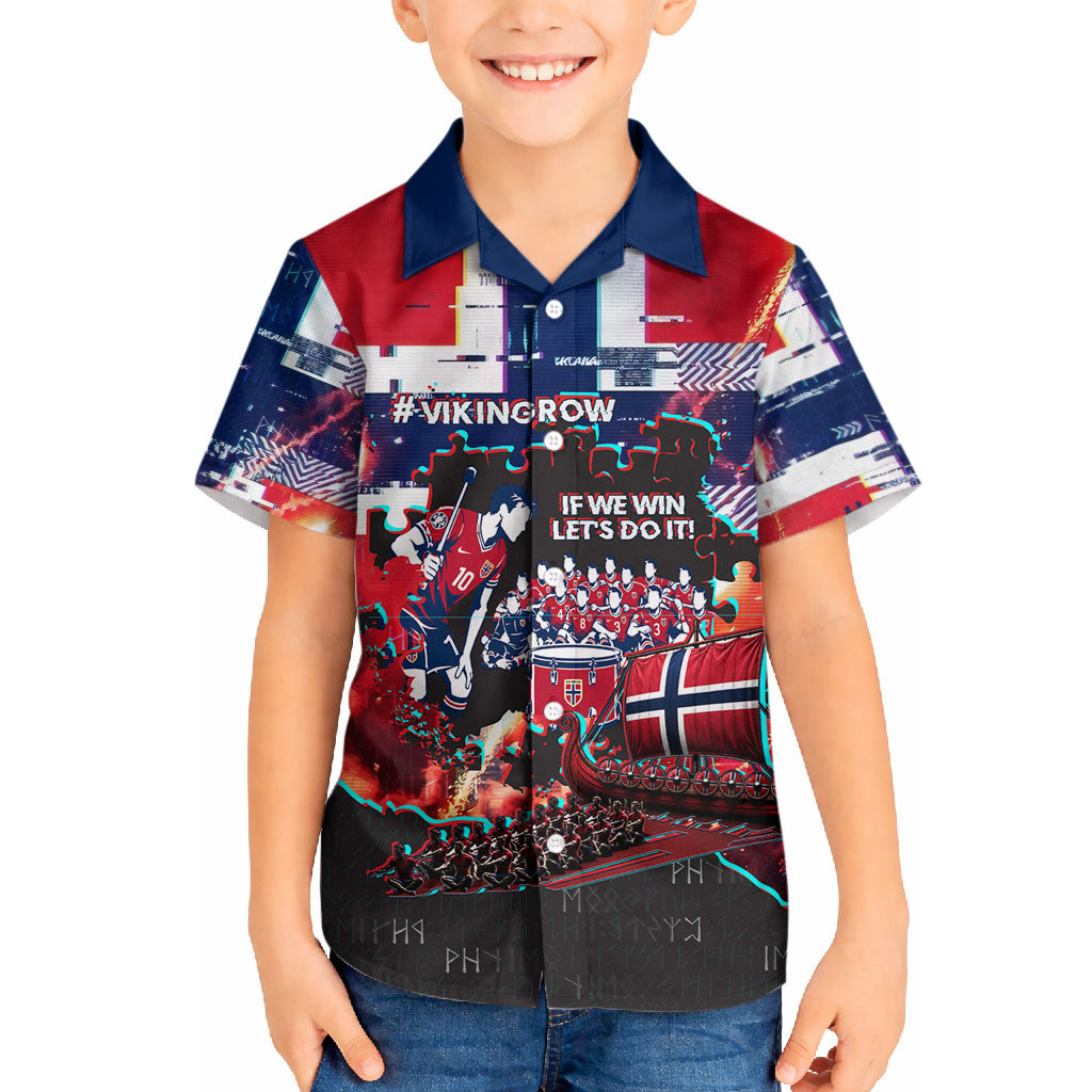 Norway Football Viking Row Hawaiian Shirt Flag Nordic Footballer - If We Win Lets Do It