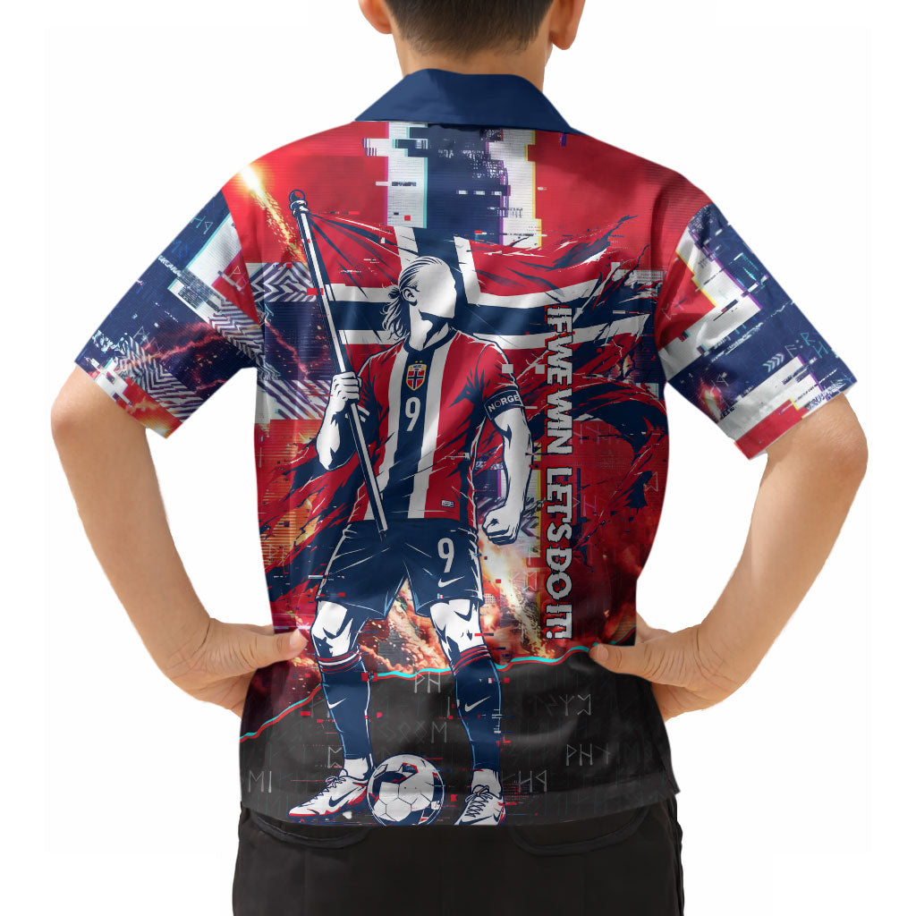 Norway Football Viking Row Hawaiian Shirt Flag Nordic Footballer - If We Win Lets Do It