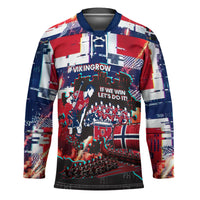 Norway Football Viking Row Hockey Jersey Flag Nordic Footballer - If We Win Lets Do It