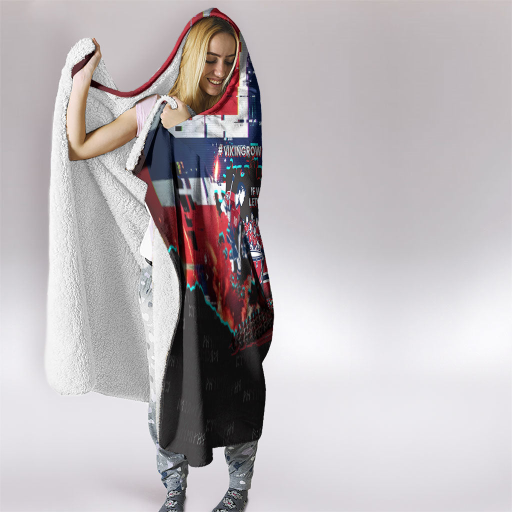 Norway Football Viking Row Hooded Blanket Flag Nordic Footballer - If We Win Lets Do It