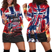 Norway Football Viking Row Hoodie Dress Flag Nordic Footballer - If We Win Lets Do It
