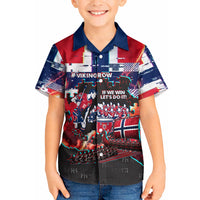 Norway Football Viking Row Kid Hawaiian Shirt Flag Nordic Footballer - If We Win Lets Do It