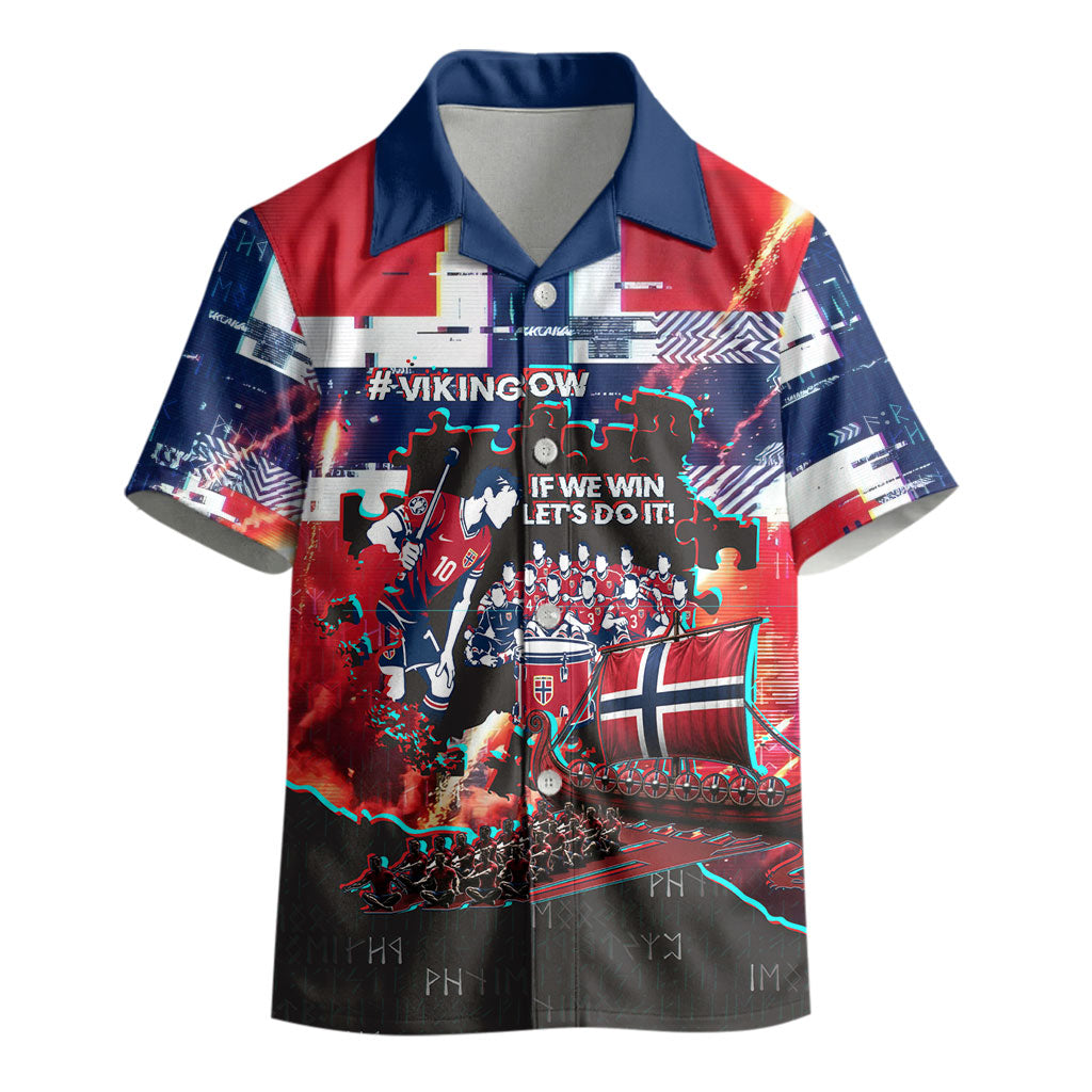Norway Football Viking Row Kid Hawaiian Shirt Flag Nordic Footballer - If We Win Lets Do It