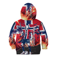 Norway Football Viking Row Kid Hoodie Flag Nordic Footballer - If We Win Lets Do It