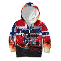 Norway Football Viking Row Kid Hoodie Flag Nordic Footballer - If We Win Lets Do It