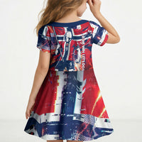 Norway Football Viking Row Kid Short Sleeve Dress Flag Nordic Footballer - If We Win Lets Do It