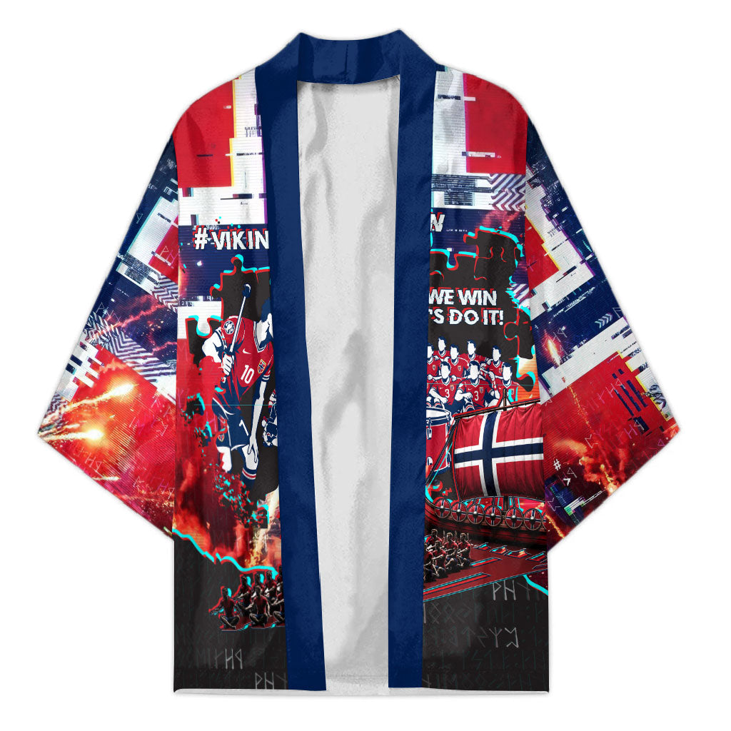 Norway Football Viking Row Kimono Flag Nordic Footballer - If We Win Lets Do It